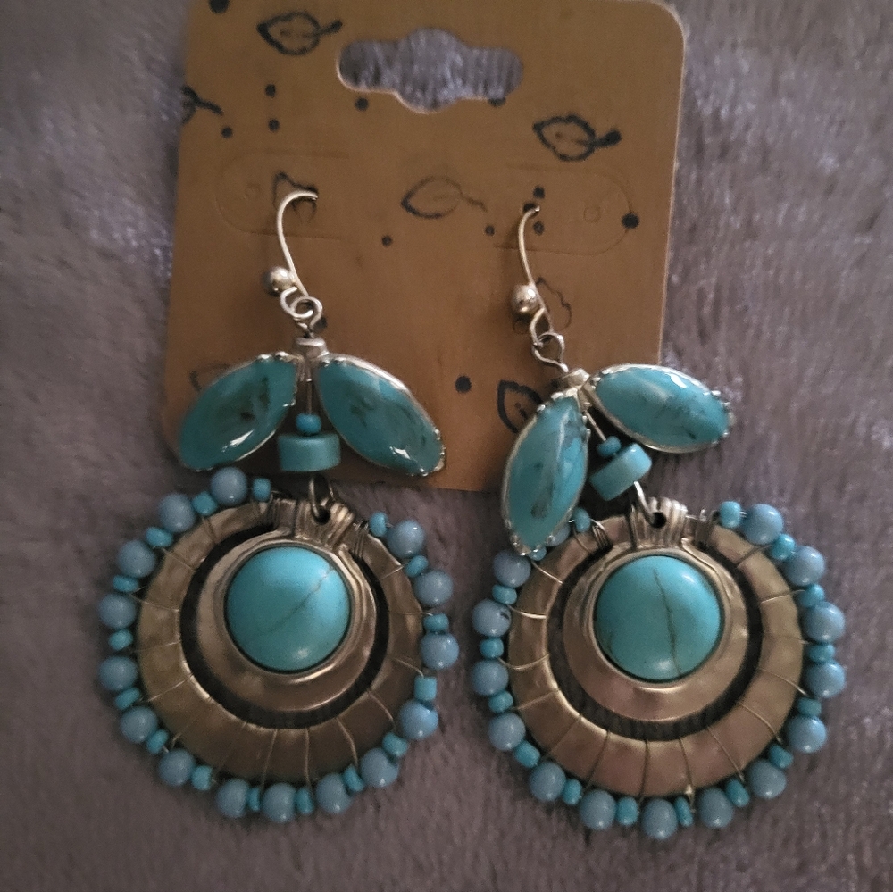 Chicos turquoise earrings dangles